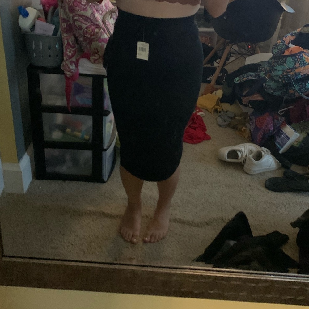 Black pencil skirt